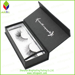 Black Foldable Magnetic Closure Gift Eyelash Box 