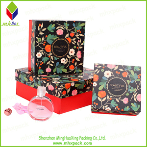 Flower Printing Paper Gift Perfume Box