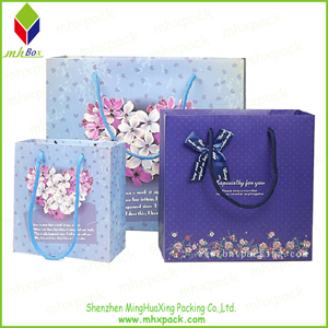 Purple Printing Shopping Paper Bag